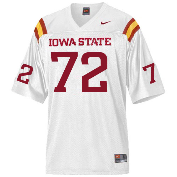 Men #72 Jake Remsburg Iowa State Cyclones College Football Jerseys Sale-White